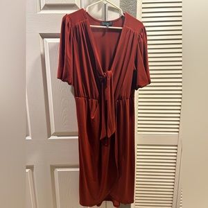 Puff Sleeve Tulip Hem Dress